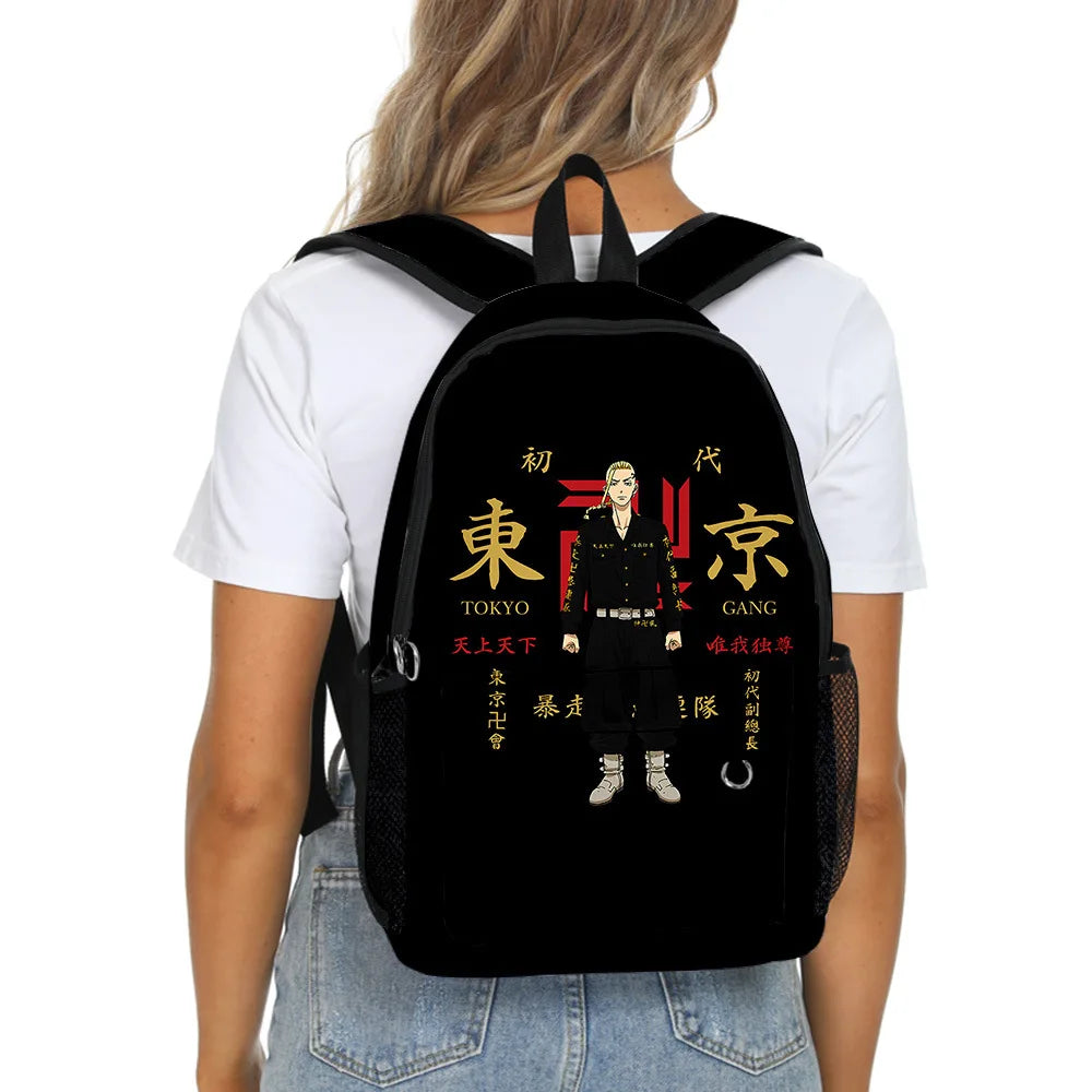Tokyo Revengers Student Bookbag Waterproof 3D Print Backpack