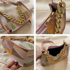 Versatile Women's Bag Shoulder Bags PU Leather Plaid Handbags