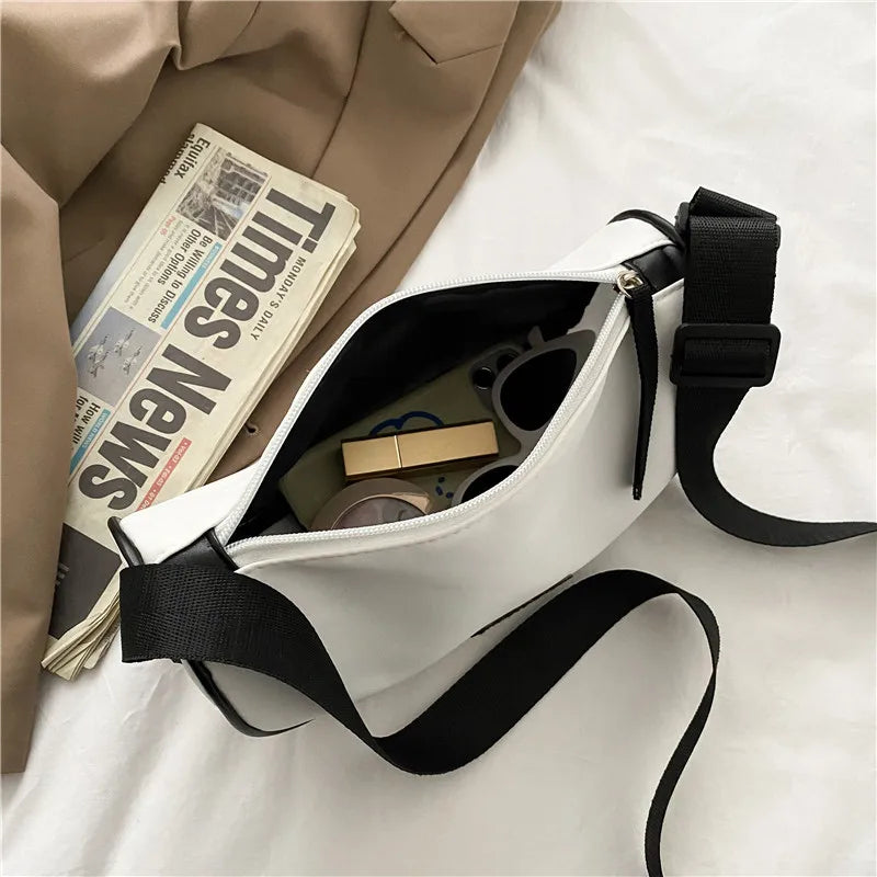 Women's Sports Shoulder Bag Mesh Red Cross Body Small Square Bag