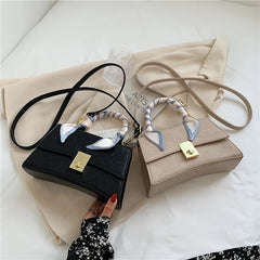 Casual Silk Scarf Shoulder Messenger Bag for Women