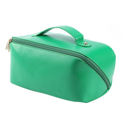 Portable Cosmetic Bag Pu Leather Pencil Cases Large Capacity Travel Organizer