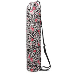 Drawstring Printed Canvas Gym Fitness Yoga Mat Carry Pouch Shoulder Bag