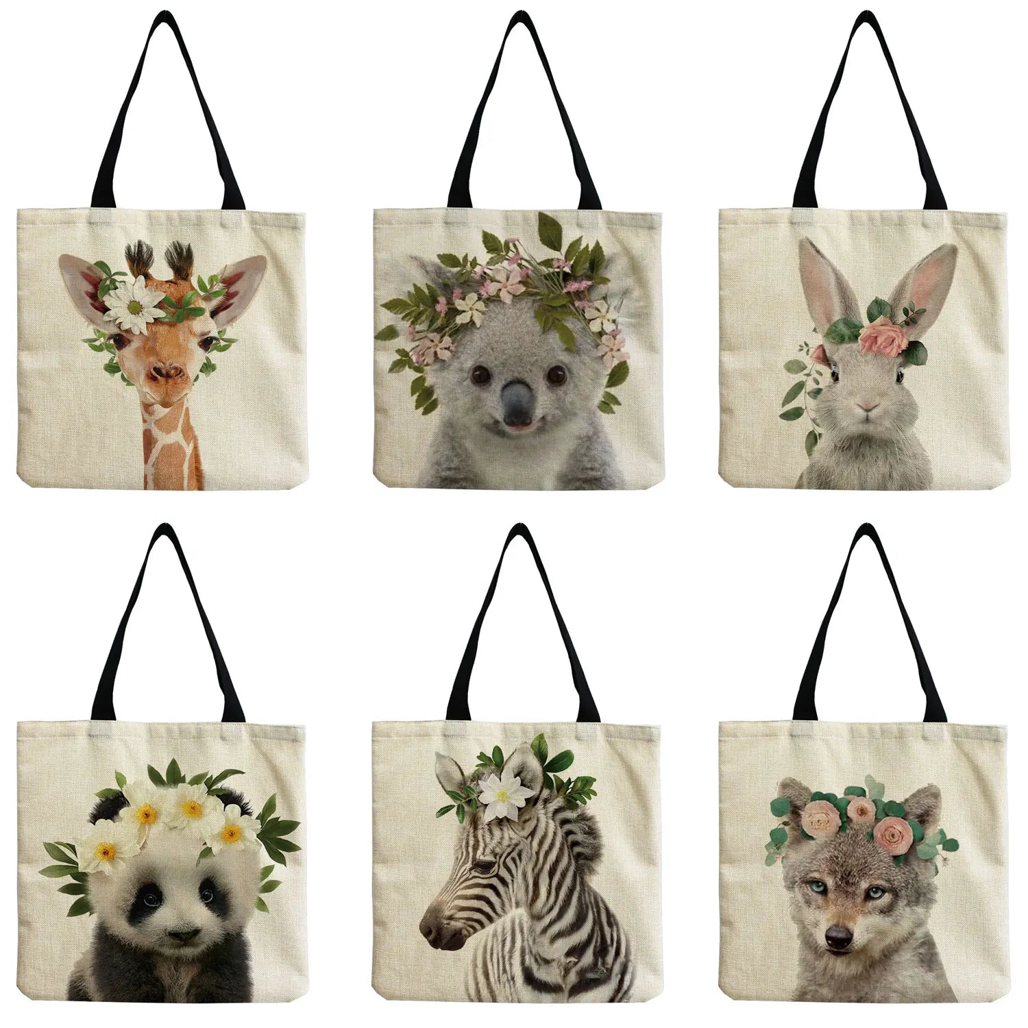 High Capacity Animal Print Shoulder Bag