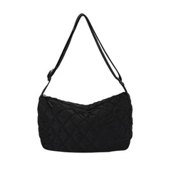 Portable Lattice Pattern Shopping Bag Large Capacity