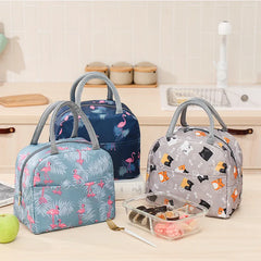 Insulated Lunch Bag Portable Cooler Handbag Bento Pouch Food Storage Bags