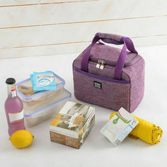 Portable Lunch Bag Thermal Insulated Lunch Box Tote Cooler Handbag Bento Pouch