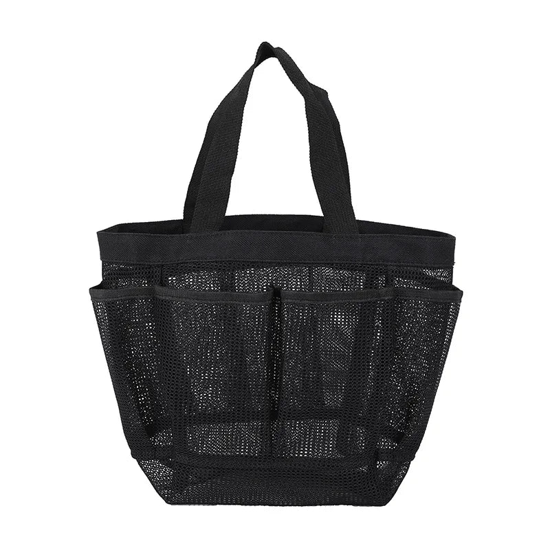 Portable Mesh Storage Bag Transparent Foldable Large Capacity Shoe Bag