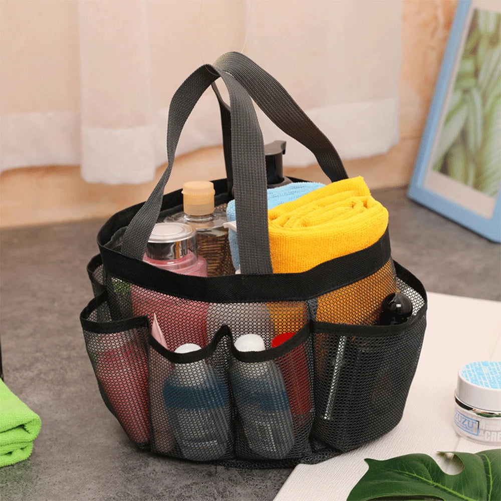 Portable Mesh Storage Bag Transparent Foldable Large Capacity Shoe Bag