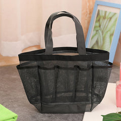 Portable Mesh Storage Bag Transparent Foldable Large Capacity Shoe Bag