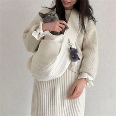 Portable Pet Bag Puppy Kitten Carrier Canvas Single Shoulder Cat Bag Sling