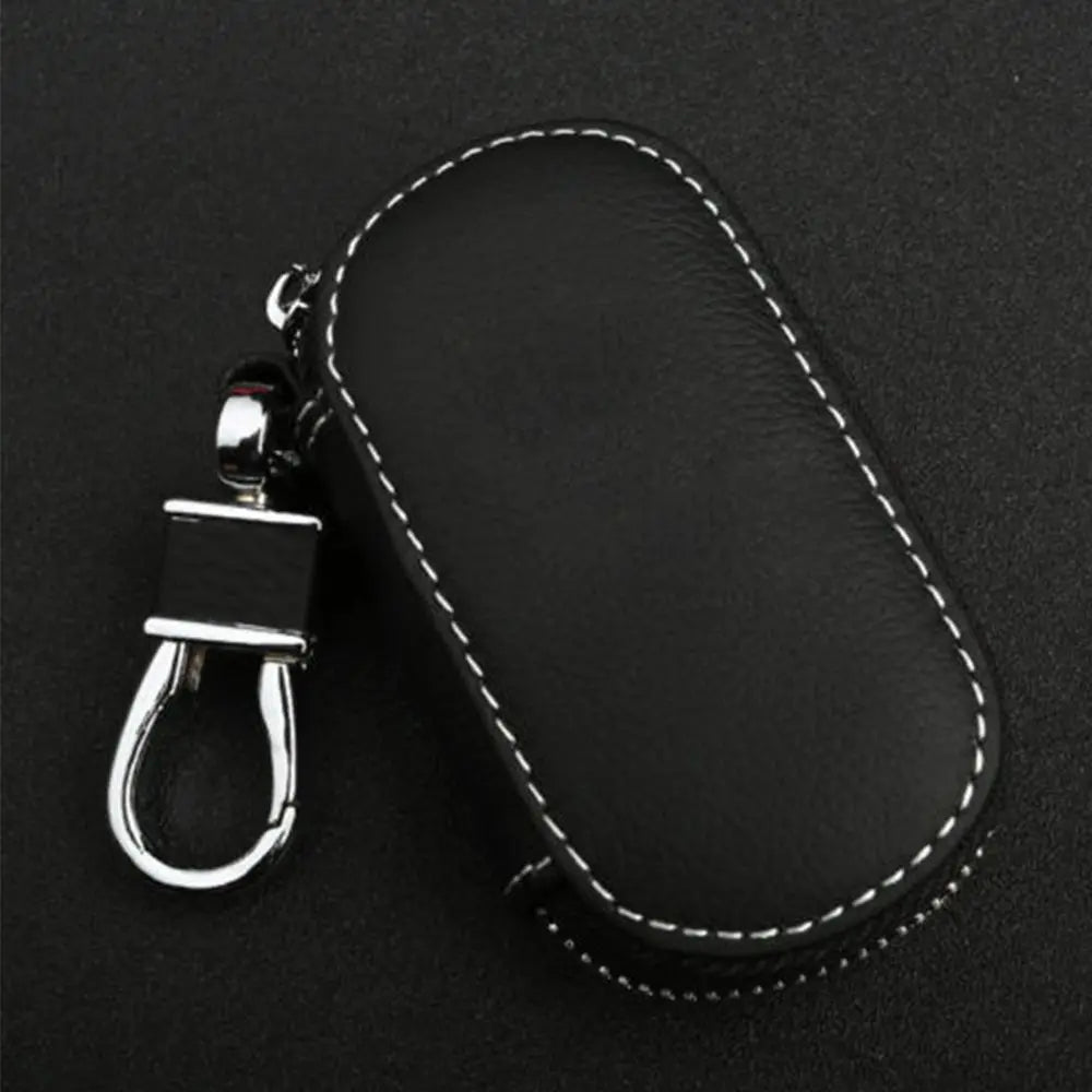 Protective Auto Car Key Bag Cover Zipper Leather Case