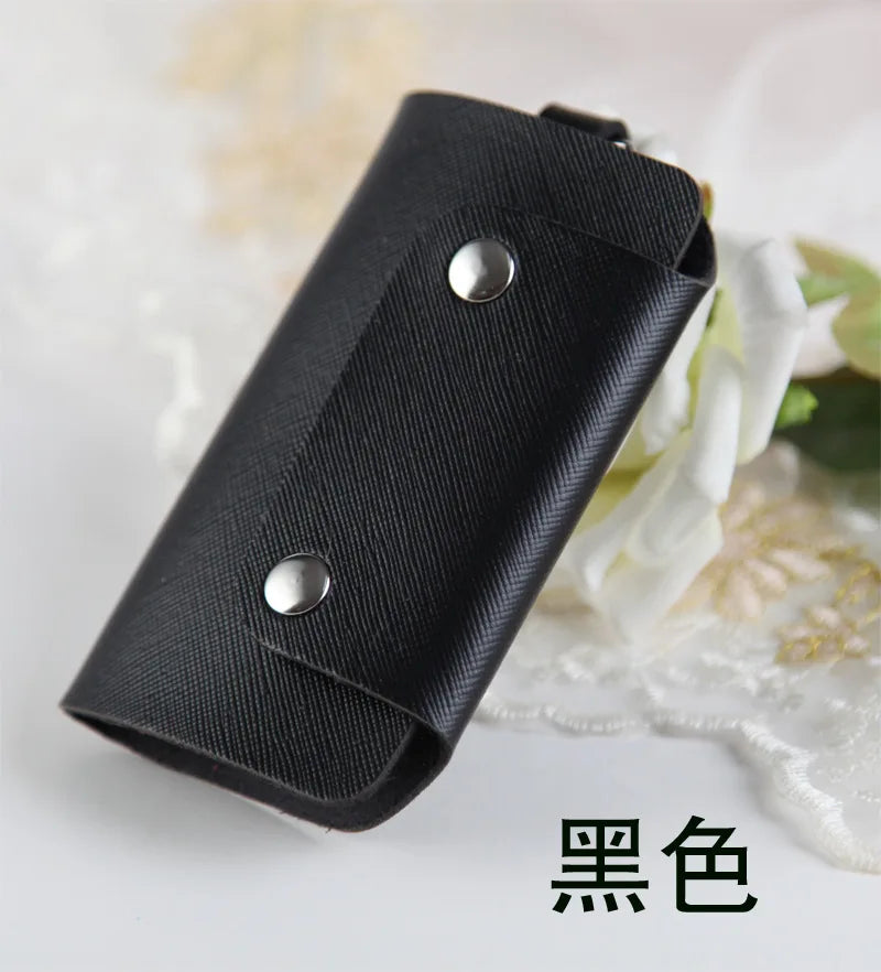 Portable Pu Leather Keychain Key Holder Bag Case