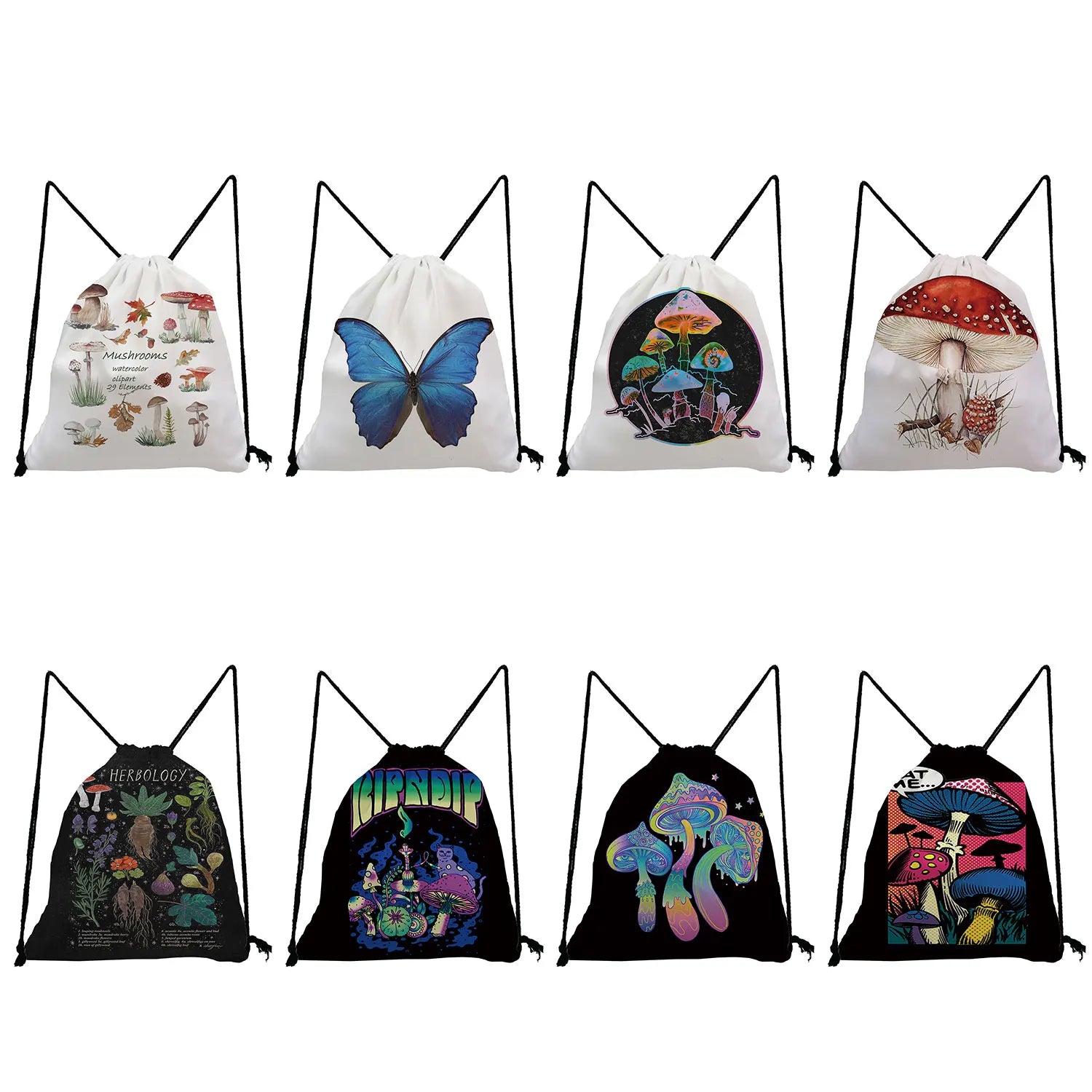 Portable Backpack for Students Shoes Storage Drawstring Pocket High Casual