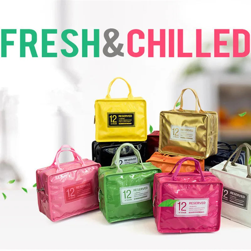 Portable Thermal Lunch Bags Insulated Cooler Tote Picnic Food Container