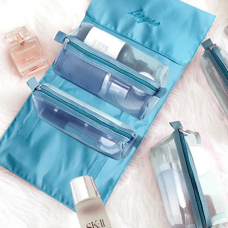 Portable Travel Cosmetic Detachable Folding Large 4 1 Bag