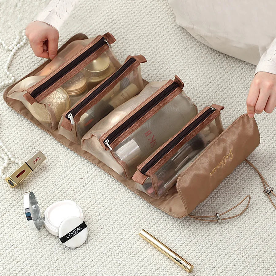 Portable Travel Cosmetic Detachable Folding Large 4 1 Bag