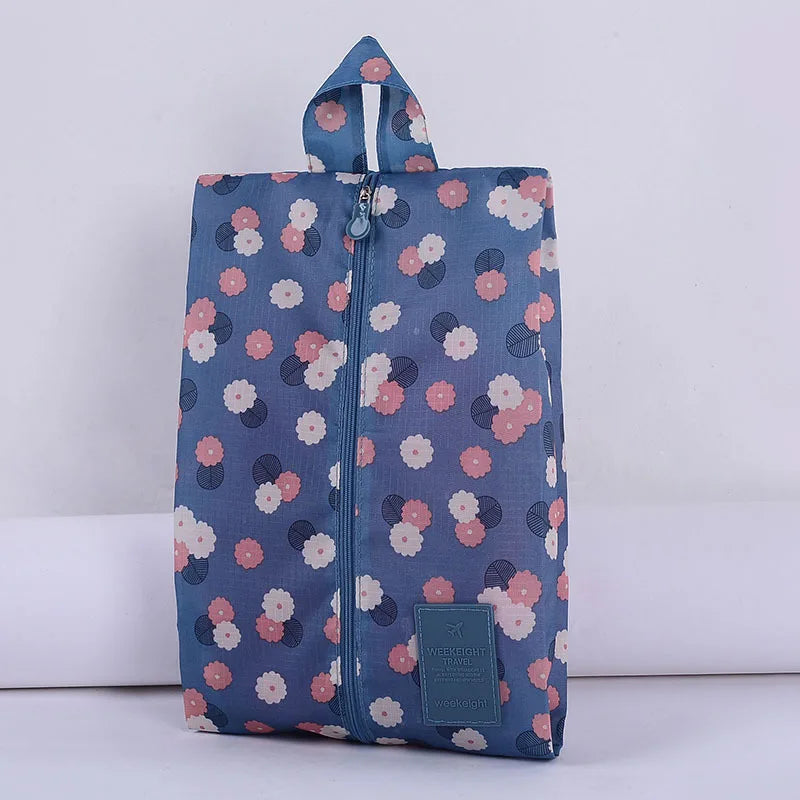 Portable Waterproof Travel Shoe Bag Nylon Storage Organizer Zipper Tote