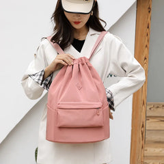 Portable Women Drawstring Backpack Lightweight Waterproof Daypack