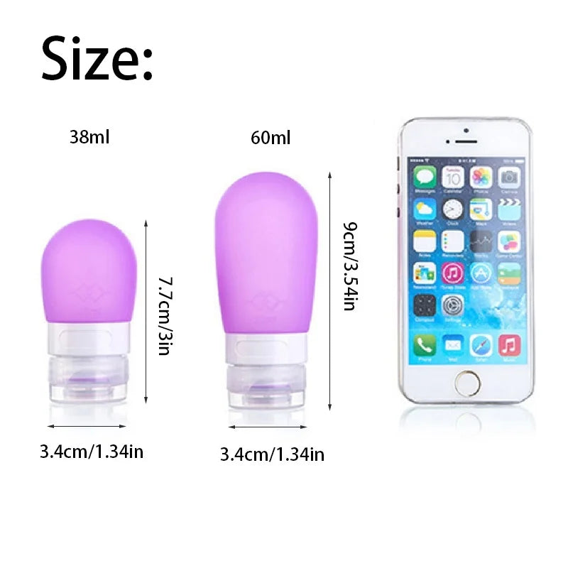 Portable Silicone Travel Bottles Shampoo Container Candy Accessories