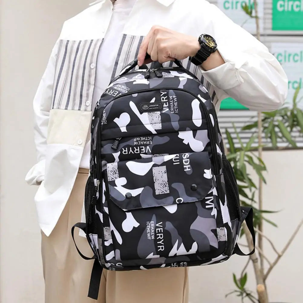 Camouflage Tear Resistant Unisex Backpack School Bag
