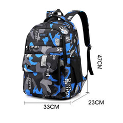 Camouflage Tear Resistant Unisex Backpack School Bag