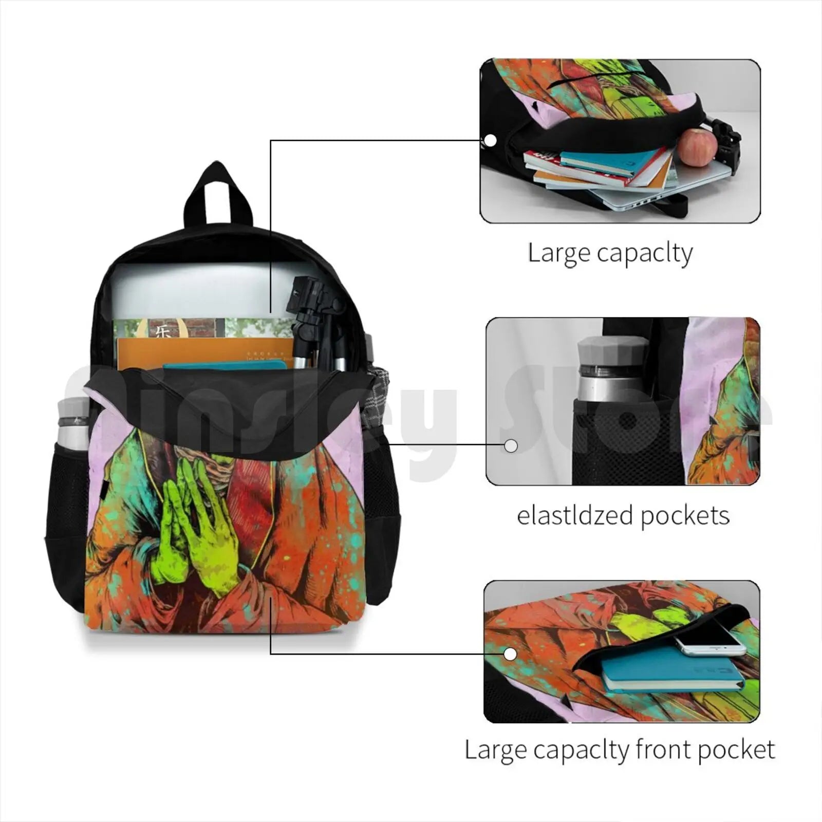 Praying Outdoor Hiking Backpack Waterproof Camping Travel