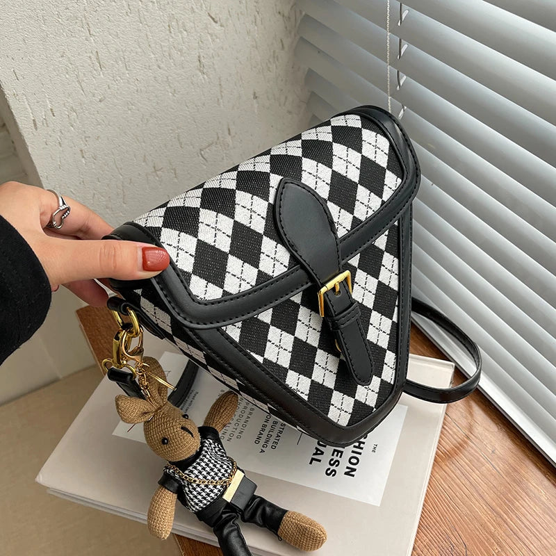 PU Leather Western Style Shoulder Bag Retro All-match Messenger Bag