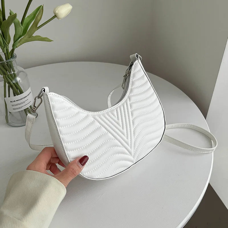 Soft Leather Rhombus Shoulder Bag for Women
