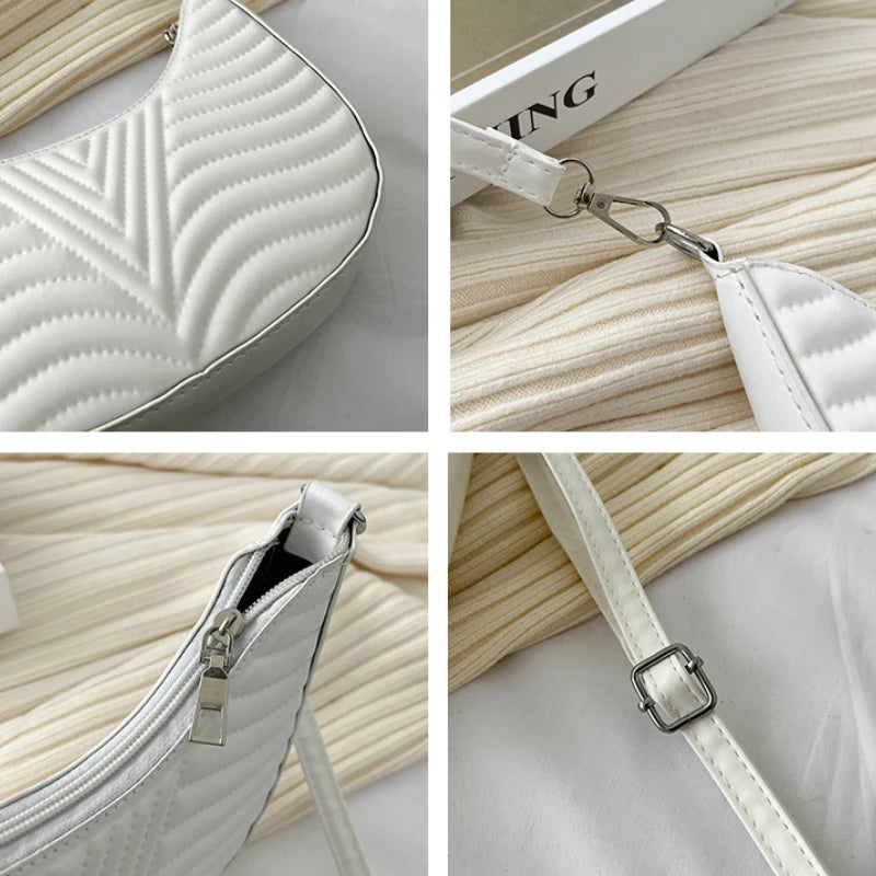 Soft Leather Rhombus Shoulder Bag for Women