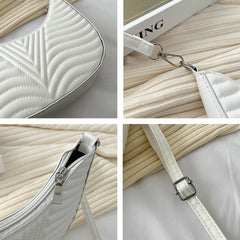 Soft Leather Rhombus Shoulder Bag for Women