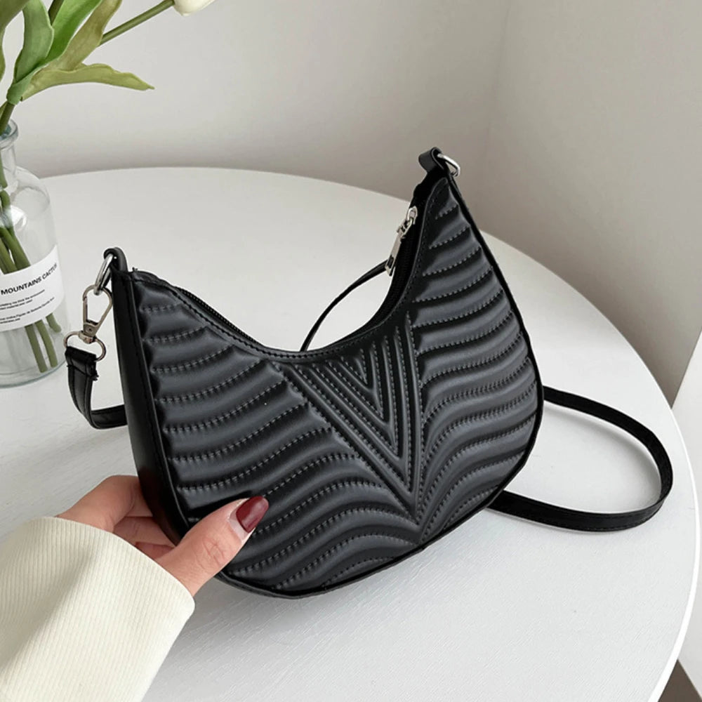 Soft Leather Rhombus Shoulder Bag for Women