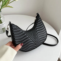 Soft Leather Rhombus Shoulder Bag for Women