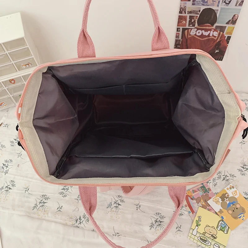 Preppy Purple Backpack Women Waterproof Candy Colors Fancy High School