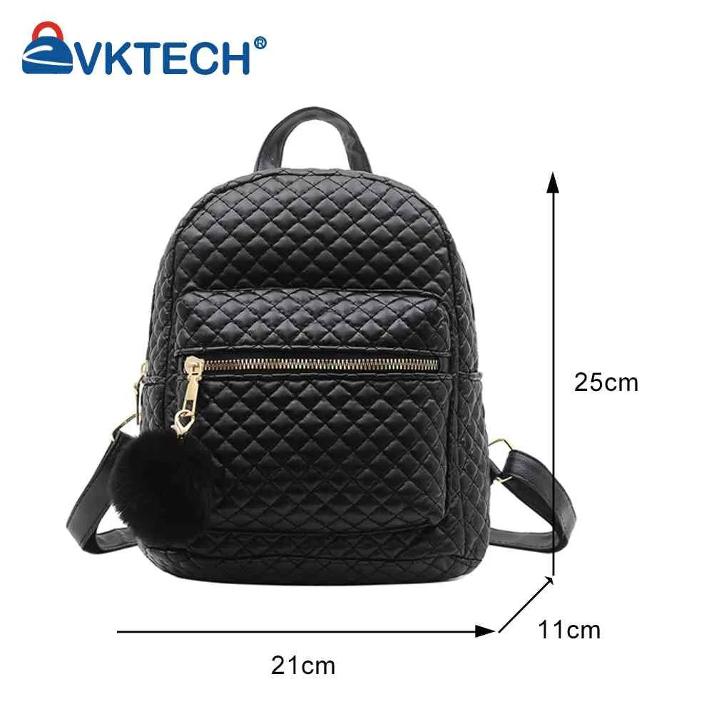 Preppy Style Women Lattice PU Leather Backpack