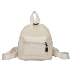 Preppy Style Leather Lychee Pattern Backpack Women School Rucksack