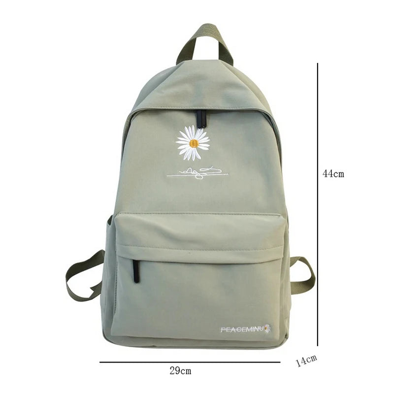 Floral School Bag Teen Girls Bookbag Women Backpack High School Waterproof