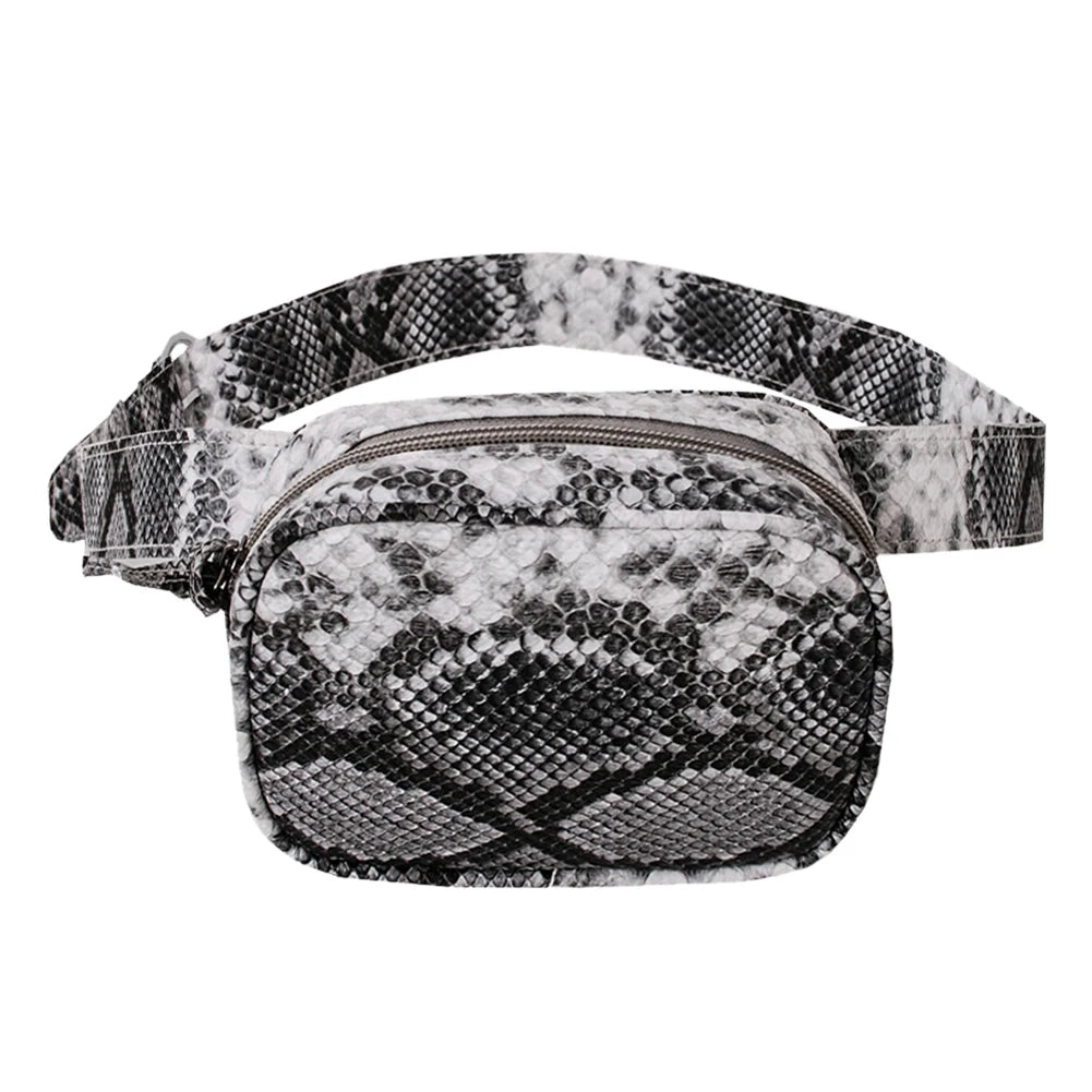 PU Leather Crossbody Chest Bag Zipper Handbag Fanny Pack Waist Bag