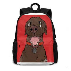 Chocolate Lab Dog Portrait Backpack