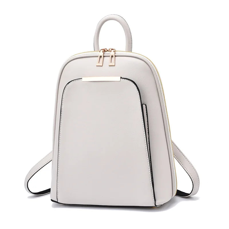 Fashion PU Leather School Backpack for Teenage Girls