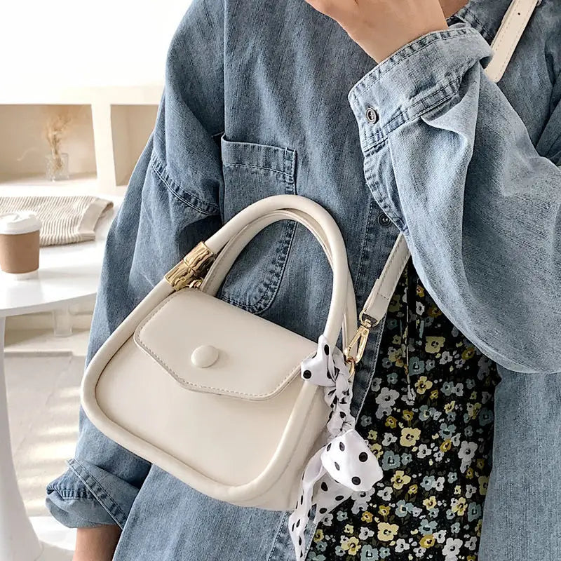 PU Leather Underarm Shoulder Bag Mini Handbag Solid Ladies Crossbody Bags