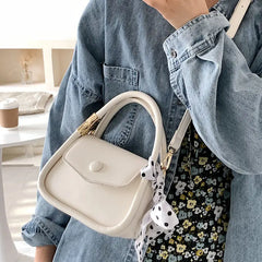 PU Leather Underarm Shoulder Bag Mini Handbag Solid Ladies Crossbody Bags