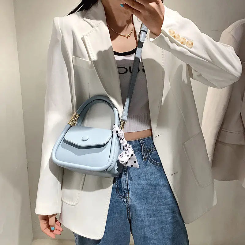 PU Leather Underarm Shoulder Bag Mini Handbag Solid Ladies Crossbody Bags