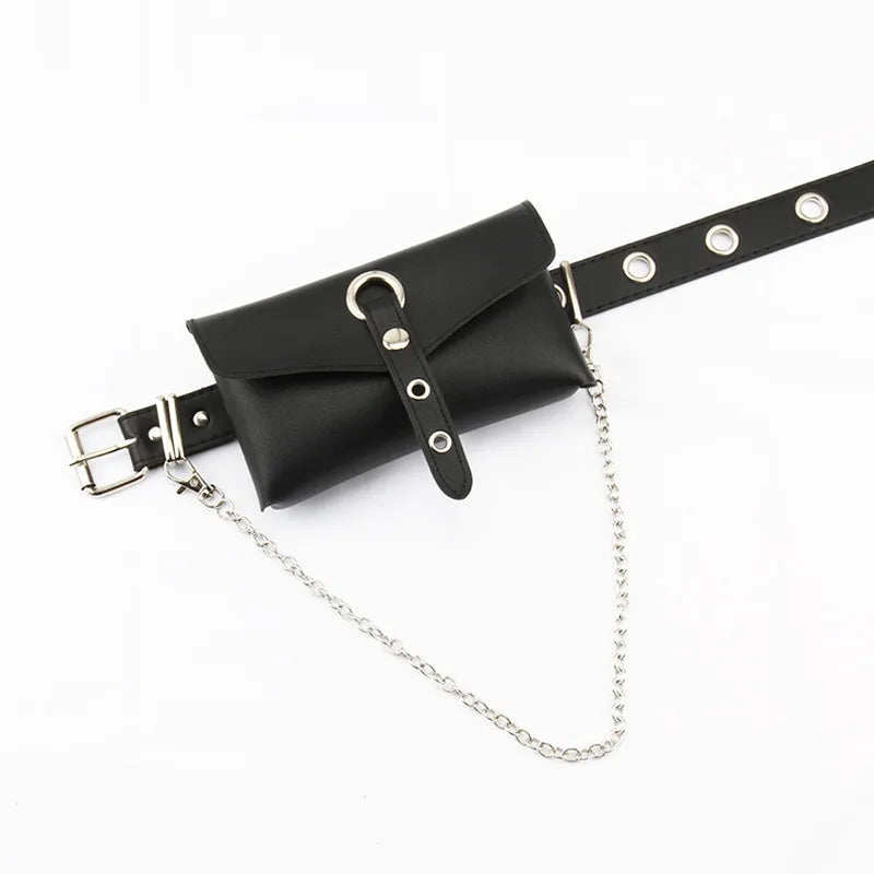 Women's Large Capacity Waist Bag with Chain Strap