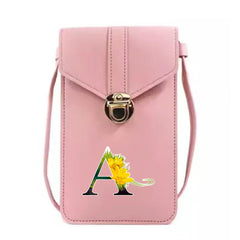 Flower Series Crossbody Pack Touch Screen Mobile Phone Storage Bag