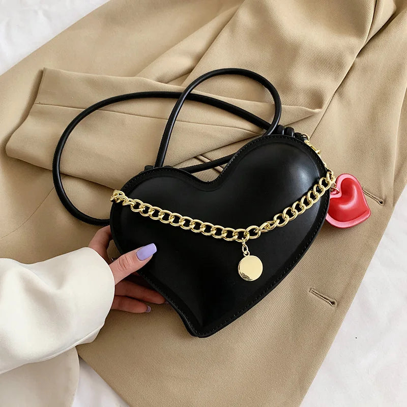 Heart Shaped Shoulder Bag for Women Love Tote Purse
