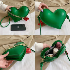 Heart Shaped Shoulder Bag for Women Love Tote Purse