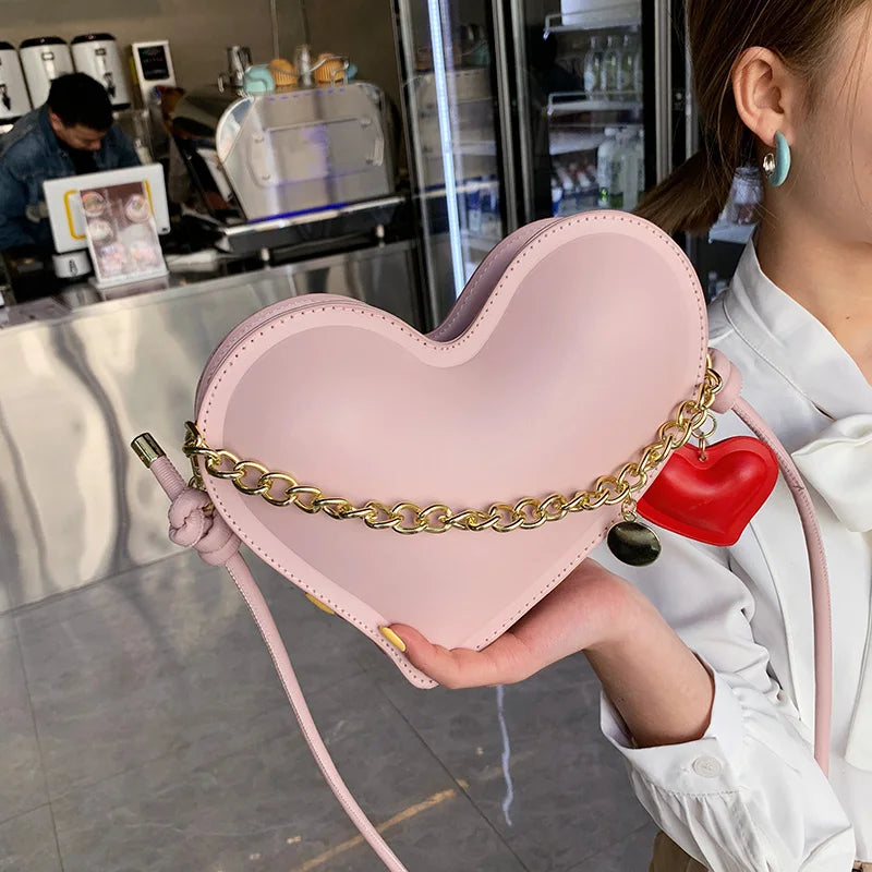 Heart Shaped Shoulder Bag for Women Love Tote Purse