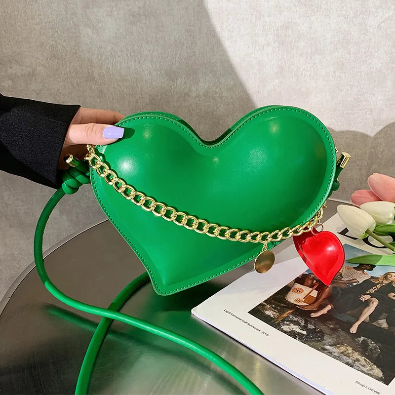 Heart Shaped Shoulder Bag for Women Love Tote Purse