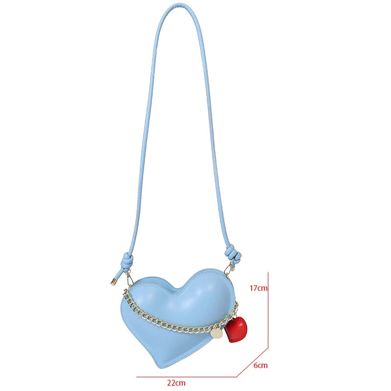 Heart Shaped Shoulder Bag for Women Love Tote Purse