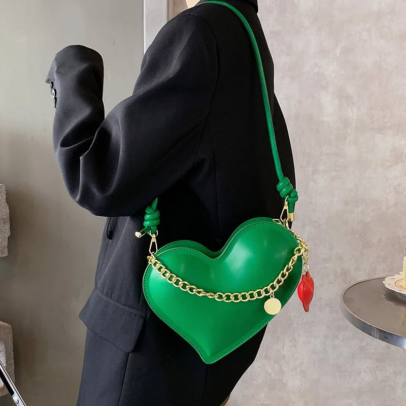 Heart Shaped Shoulder Bag for Women Love Tote Purse